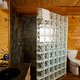 The spacious bathroom of the Mountain Magic Cabin