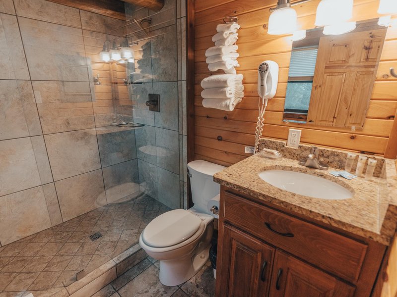 Shower bathroom, Ponca Cabin 1