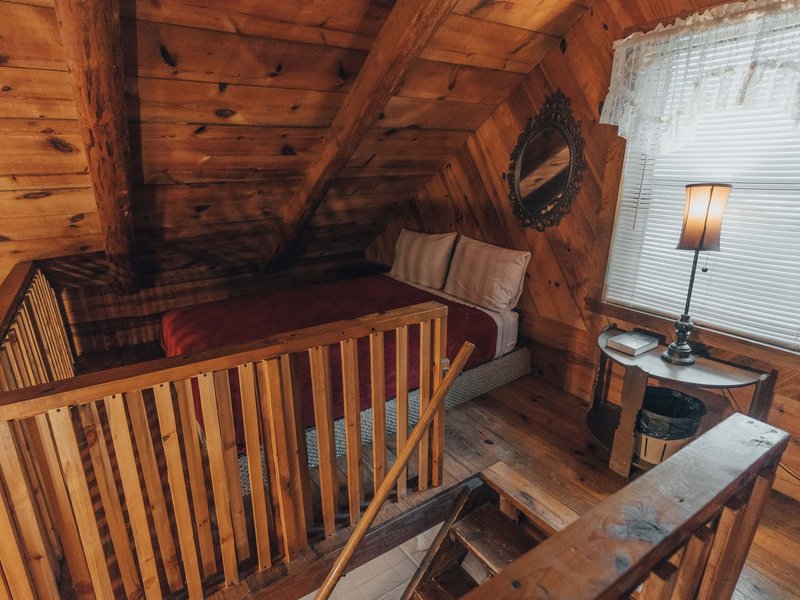 One of the full sized beds in Ponca Cabin 1