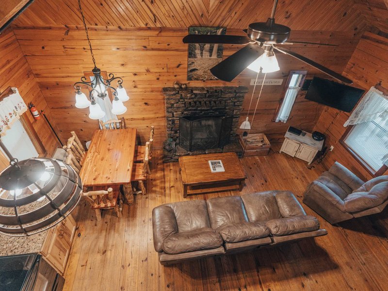 The view from the loft at Ponca Cabin 1