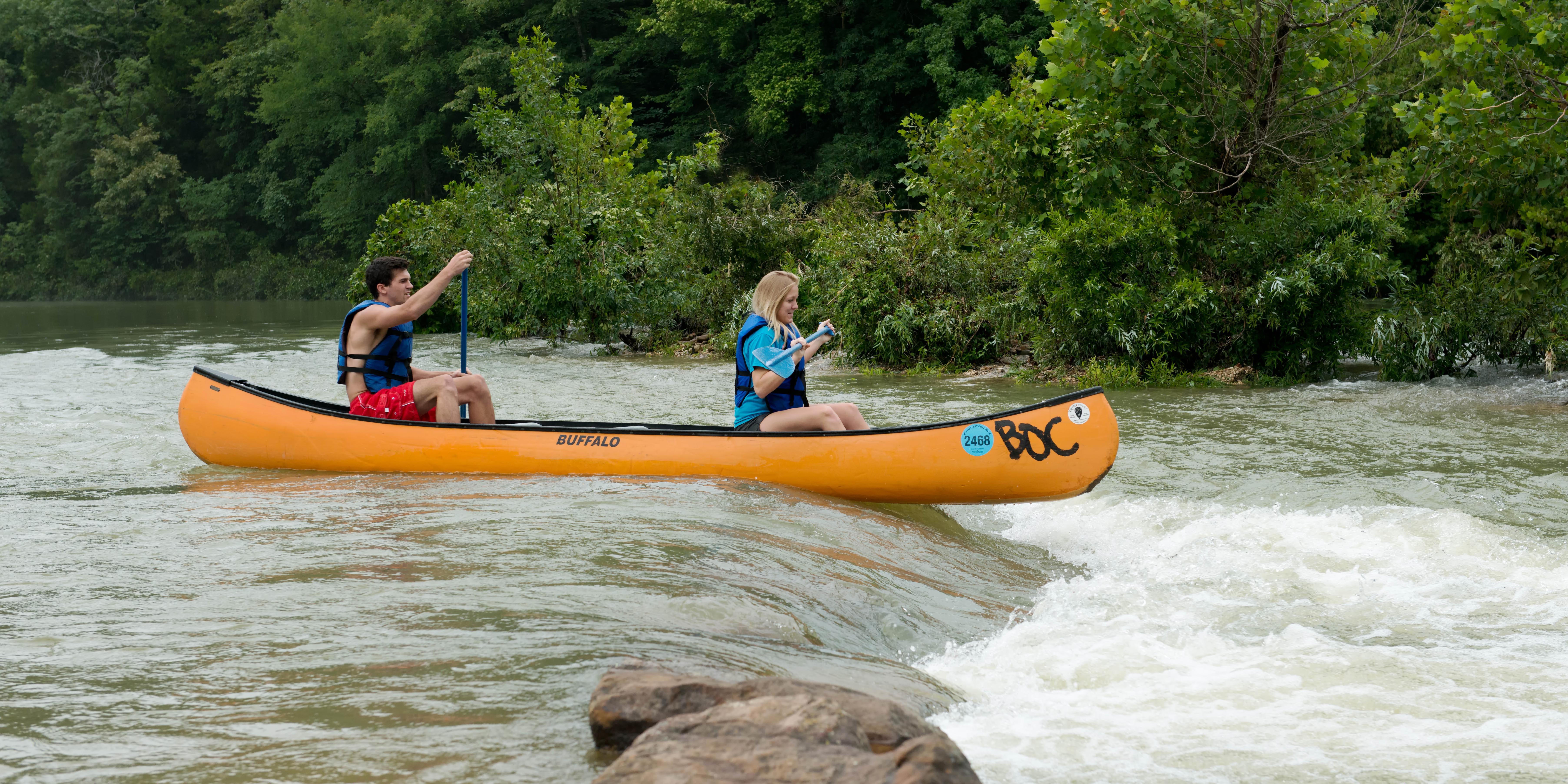 Canoeing the upper Buffalo National River is a bucket-list must for paddling lovers. Yellow Canoe