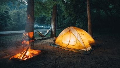 camping tent at kyles landing