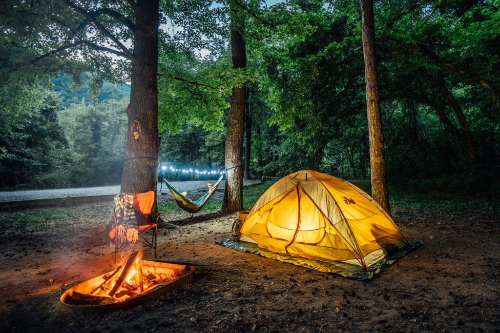 Camping at Kyles Landing Campground on the Buffalo National River.