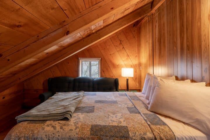 Bedroom loft of Arkansas Cabin