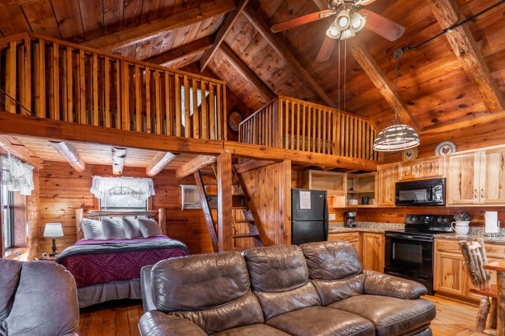 Treat your family or friends to the cozy comfort of Cabin 1, including a woodburning fireplace!