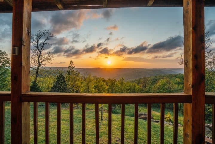 Sunset View from Waterfall Cabin