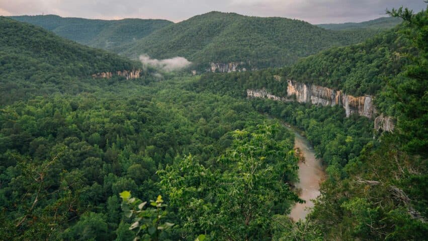 A view over the Buffalo River from the BRT