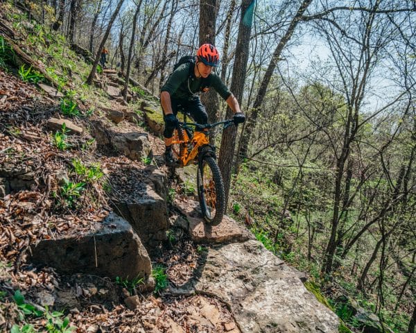 Mountain Bikers on the BOC Ponca Downhill MTB Trail