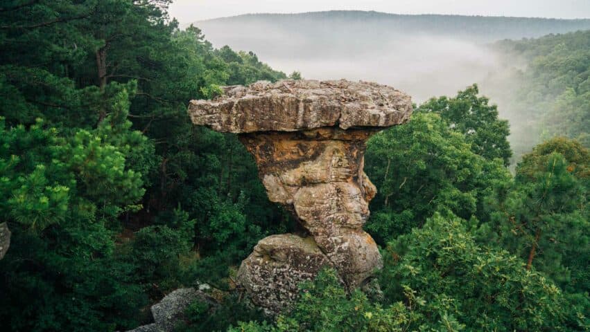 The famous Pedestal at Pedestal Rocks Scenic Area.