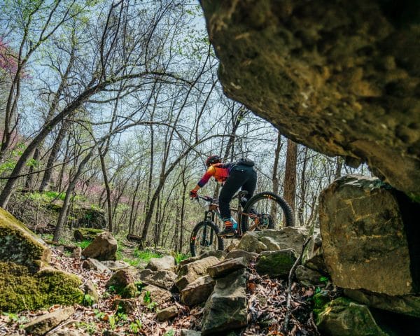 Mountain Bikers on the BOC Ponca Downhill MTB Trail