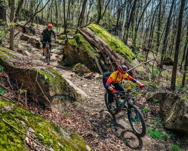 Mountain Bikers on the BOC Ponca Downhill MTB Trail