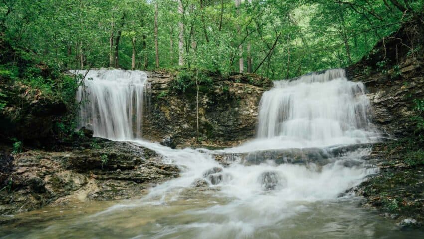 Twin Falls below Hemmed-in-Hollow.