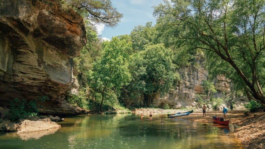 This section of the Buffalo National River offers good fishing and some of Arkansas's best float trip scenery.