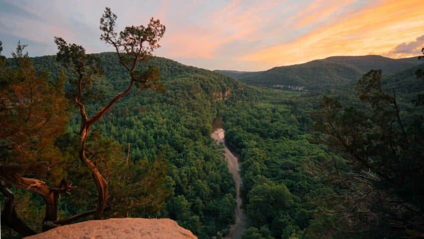 View over the Buffalo National River from the Goat Trail.