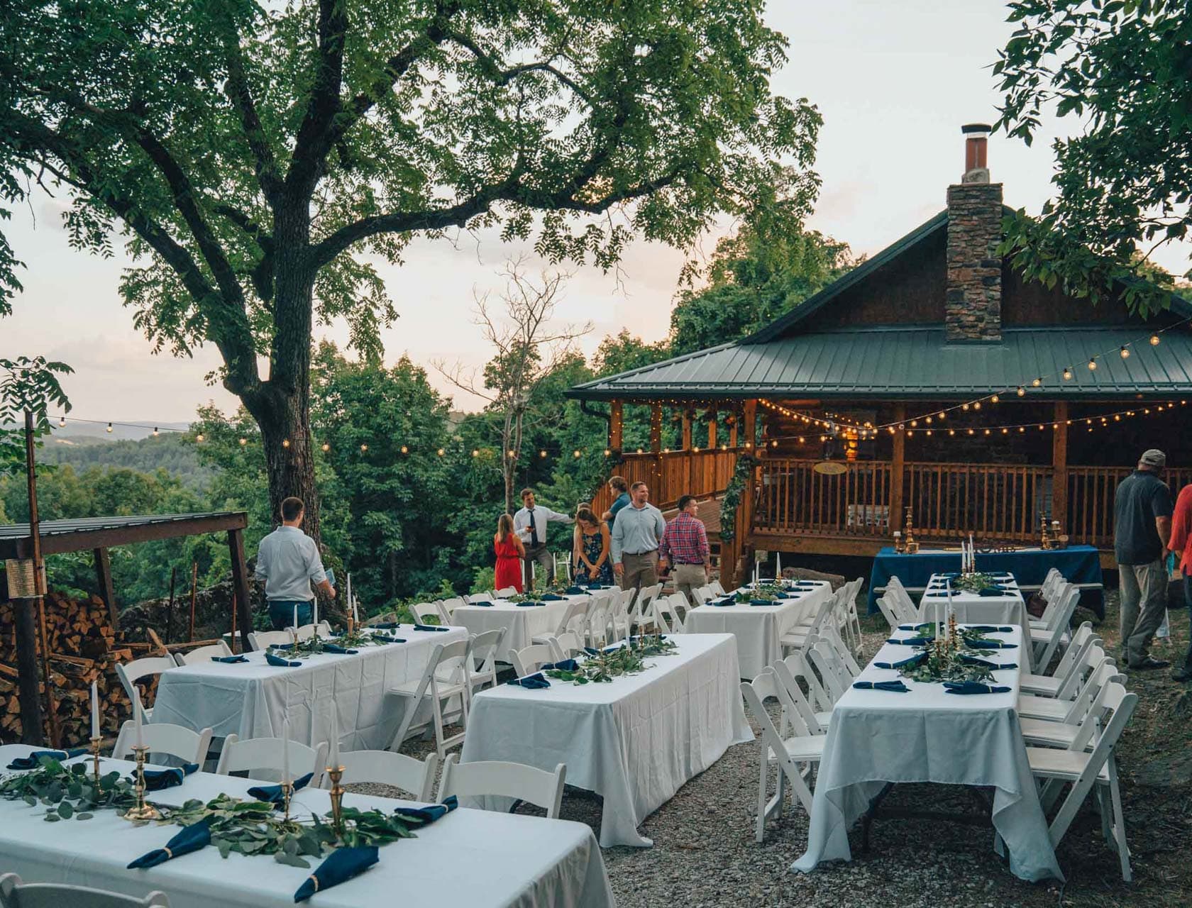 celebrating a summer wedding outside