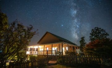 Milky Way over the big Sky Cabin