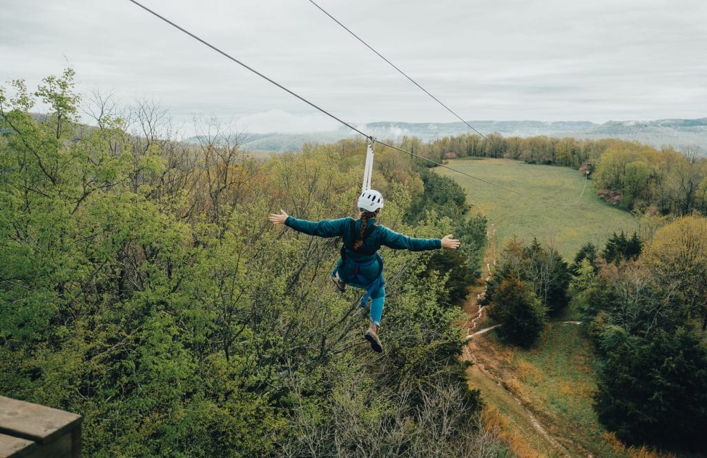 Zipping on the Buffalo River Canopy Tour