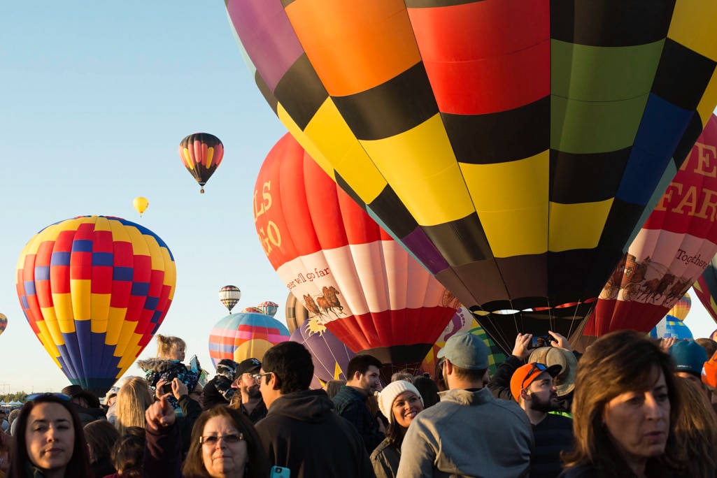 Over 800,000 people attend the Albaquerque International Balloon Fiesta each year.