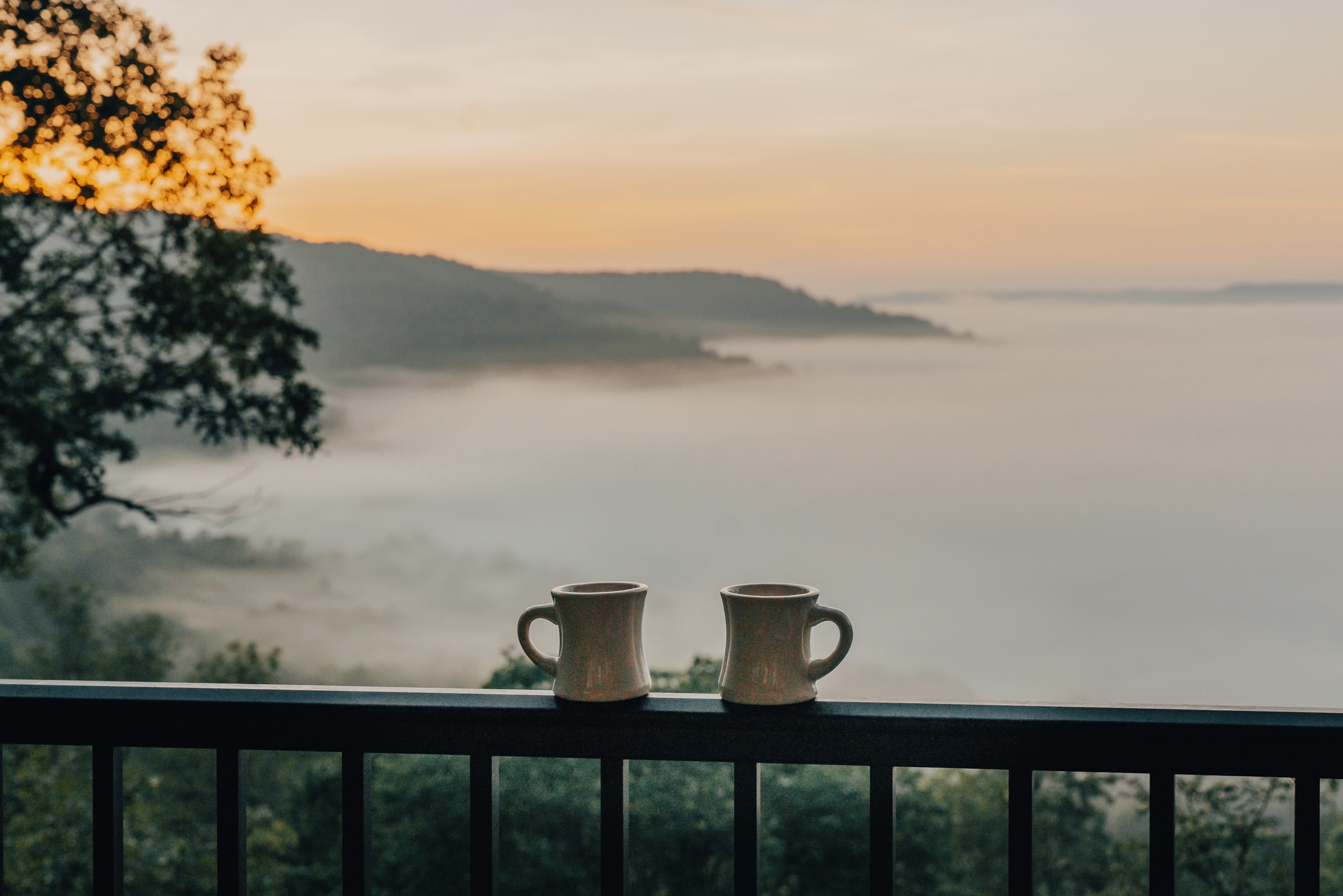 Coffee goest better with morning fog over the Buffalo National River in Arkansas!