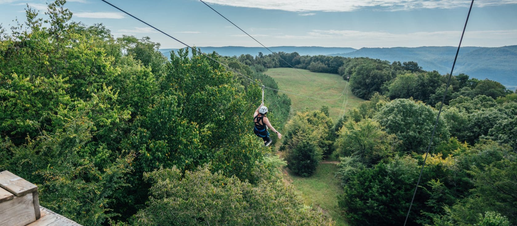 Guest on Buffalo River Canopy Tour